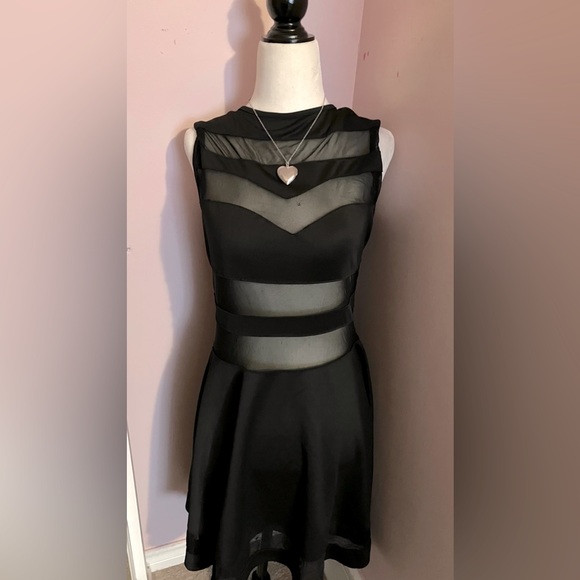 ZEAGOO - black mess cut out dress - Picture 1 of 1